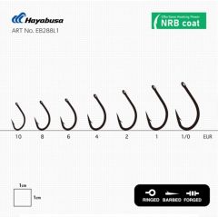 Hayabusa HBIL 288 Sazan İğnesi Dövme Teflon Black 10'lu Paket