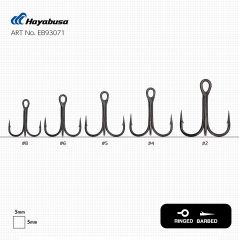 Hayabusa TBL 930 Üçlü İğne Premium 6'lı Paket Black Nikel