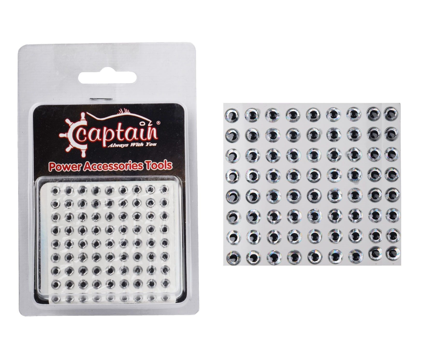 Captain 7632 Göz 6mm Naturel Silikon Damla Göz 64'lü Paket