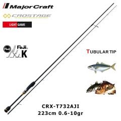 Major Craft Crostage CRX-T732AJI Tubular Uç 223cm 0.6-10gr (2P) LRF Kamış