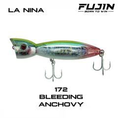 Fujin La-Nina Maket Balık Su Üstü Popper #172 Bleeding Anchovy