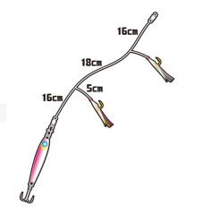 Hayabusa HA 282 LRF Jigging Sabiki 2li Çaparili SET 7 gr LRF Jig Suni Yem
