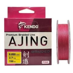 Kendo Ajing Premium Braided Line Pink 150m Örgü İp