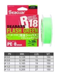 Seaguar Flash Green PE 8 Örgü Spin İp Misina 150mt Açık Yeşil