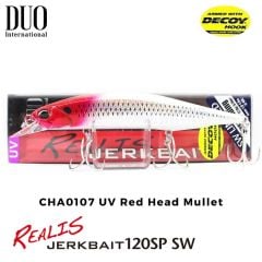 Duo Realis Jerkbait 120SP SW CHA0107 UV Red Head Mullet