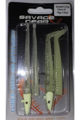 Savage gear Sandeel And Slug 10 cm 10 gr 4+2 Adet 19-Glow