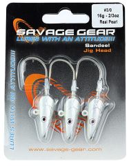 Savage gear Sandeel Jig Head 16g 3/0 - 3pcs Real Pearl Suni Yem