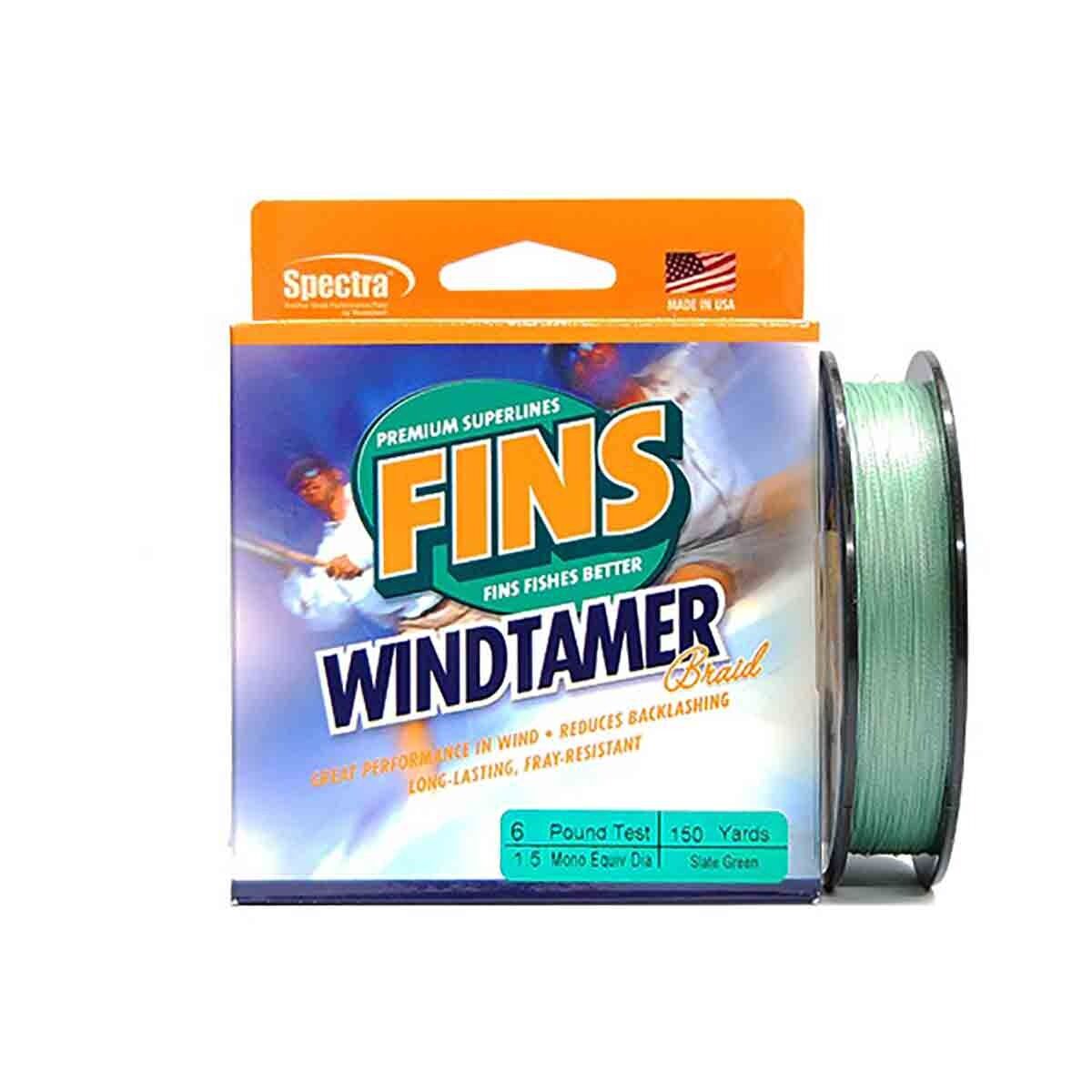 FINS Windtamer Braided Line Slate Green