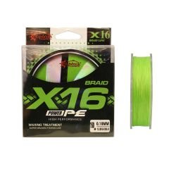 Captain X16 Power PE 16 Örgü Spin İp Misina 150mt Light Green