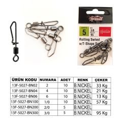 Captain 5027 Kilitli Klips Speed 10'lu Paket Black Nikel