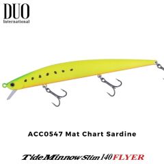 Duo Tide Minnow Slim Flyer 140 ACC0547 Mat Chart Sardine