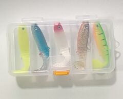 Delitay Balıkçılık plastik kutulu mix silikon seti (10cm)