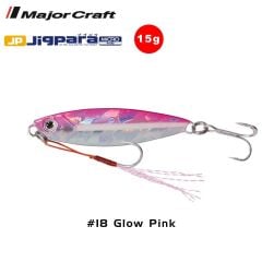 Major Craft Jigpara Micro JPM-15gr 60mm #18 Glow Pink