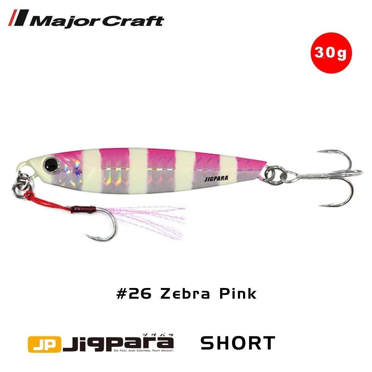 Major Craft Jigpara Short JPS-30gr 70mm #26 Zebra Pink