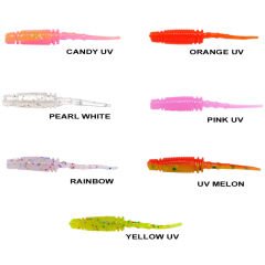 Ryuji Rock Worm 4cm Kokulu Silikon Yem PINK UV
