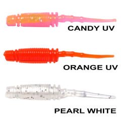Ryuji Rock Worm 4cm Kokulu Silikon Yem PINK UV