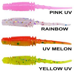 Ryuji Rock Worm 4cm Kokulu Silikon Yem PINK UV