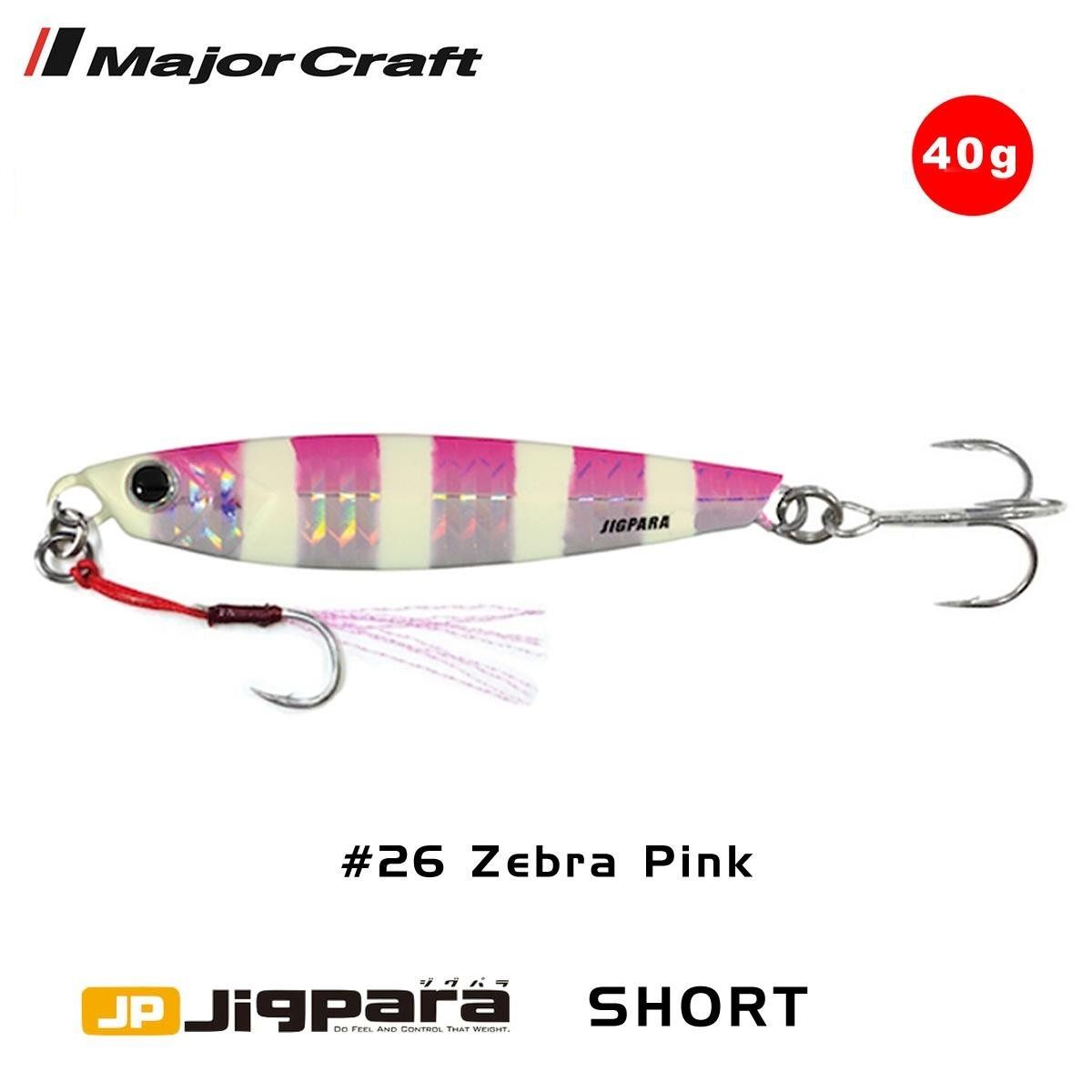 Major Craft Jigpara Short JPS-40gr 80mm #26 Zebra Pink