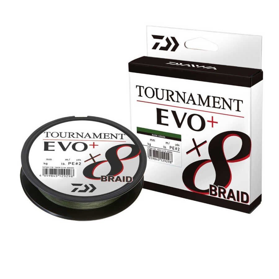 Daiwa Tournament EVO+ 8B Dark Green İp Misina (270m) Kalınlık: 0,14 mm