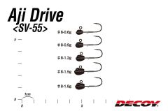 Decoy SV-55 Aji Drive Jighead iğne no:8 - 1,2 gr