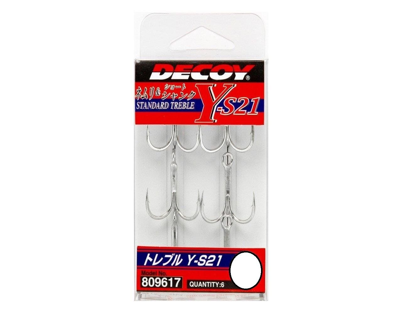DECOY Y-S21 Standart Treble Üçlü Maket Balık İğnesi No:6