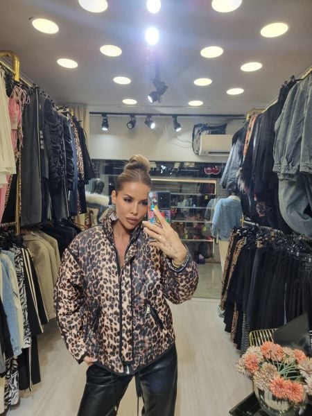 Leopar Şişme Mont