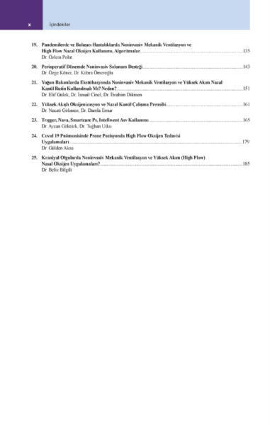 Noninvasiv Mekanik Ventilasyon Klinik Uygulama Temelleri