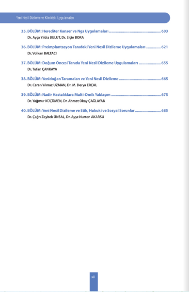 Yeni Nesil Dizileme ve Klinikteki Uygulamaları