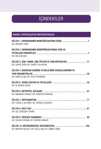 Klinik Pratikte Hemodinamik Monitörizasyon
