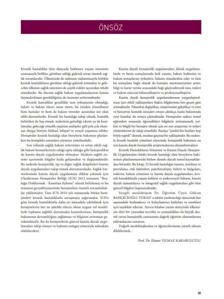 Kronik Hastalıkların Yönetimi ve Kanıta Dayalı Hem