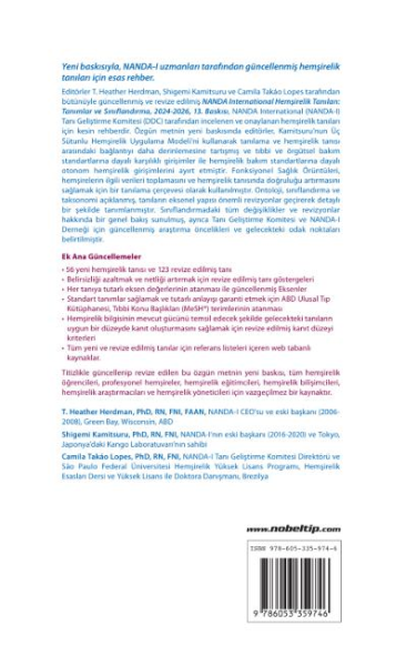 NANDA - Hemşirelik Tanıları: Tanımlar & Sınıflandırma 2024-2026