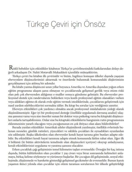 Riskli Bebek ve Küçük Çocuklar için Etkinlikler