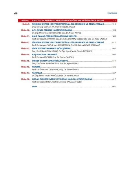 Cerrahi Yoğun Bakım Hemşireliği