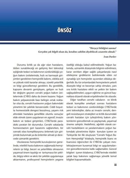 Cerrahi Yoğun Bakım Hemşireliği