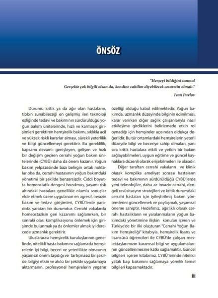 Cerrahi Yoğun Bakım Hemşireliği