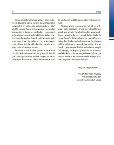 Cerrahi Yoğun Bakım Hemşireliği