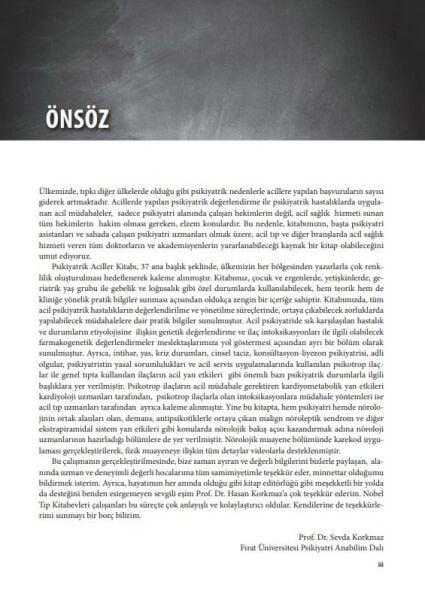 Psikiyatrik Acillere Yaklaşım