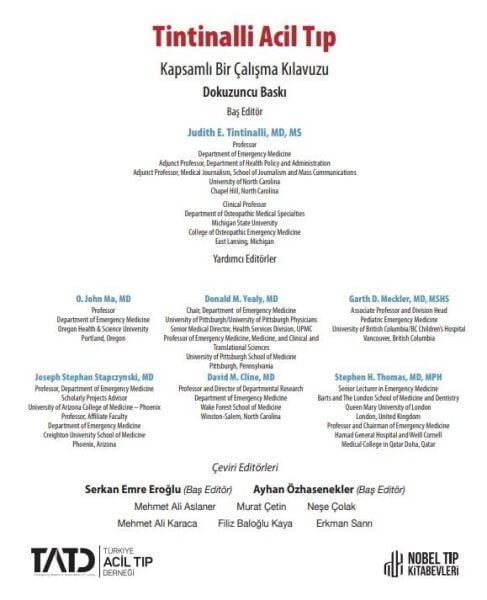 Tintinalli Acil Tıp: Kapsamlı Bir Çalışma Kılavuzu (9. Baskı)