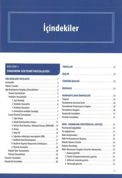 Veteriner Sistemik Patoloji Cilt: 1 (Sindirim-Solunum) - (6. Baskı)