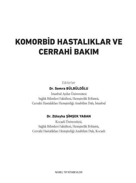 Komorbid Hastalıklar ve Cerrahi Bakım