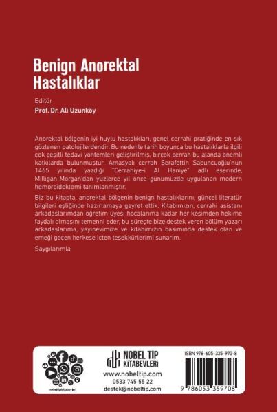 Benign Anorektal Hastalıklar