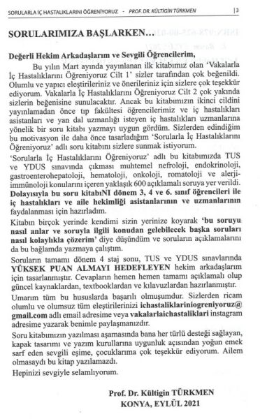 Sorularla İç Hastalıklarını Öğreniyoruz