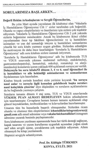 Sorularla İç Hastalıklarını Öğreniyoruz