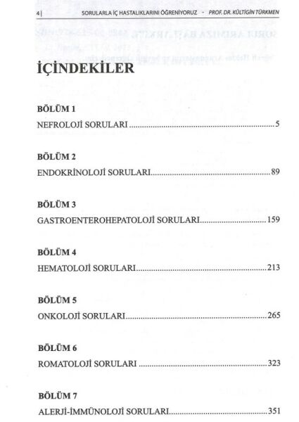 Sorularla İç Hastalıklarını Öğreniyoruz