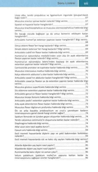 Veteriner Anatomi Öğrenimi İçin Soru-Cevap