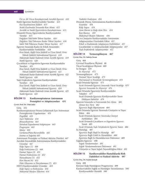 Egzersiz Fizyolojisi Sağlık, Fitness ve Performans