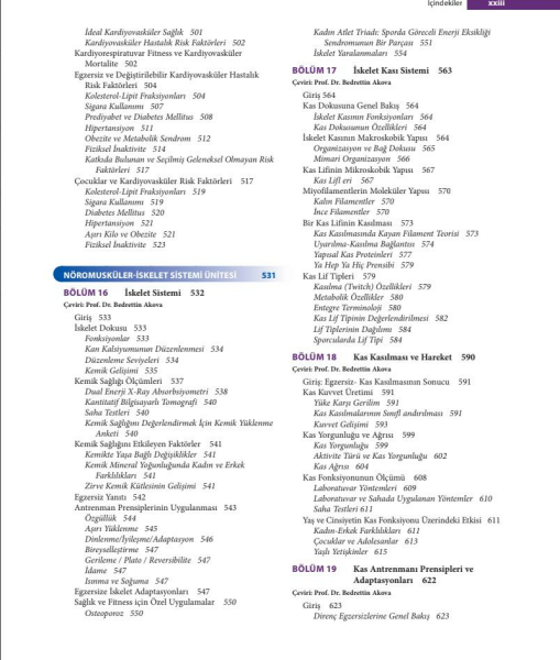 Egzersiz Fizyolojisi Sağlık, Fitness ve Performans