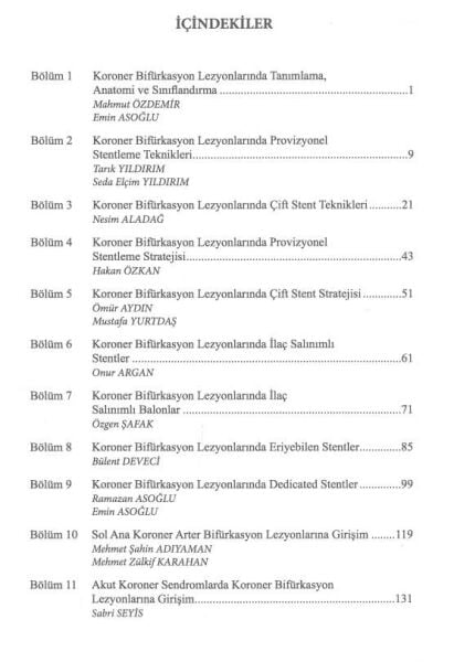 Koroner Bifürkasyon Lezyonlarına Güncel Yaklaşım