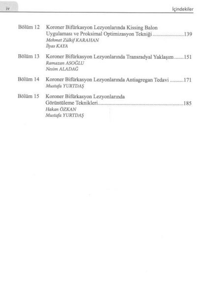 Koroner Bifürkasyon Lezyonlarına Güncel Yaklaşım