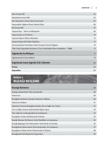 Pratik Buzağı, Düve, Süt Sığırı ve Besi Sığırı Beslenmesi – Beslenme Hastalıkları